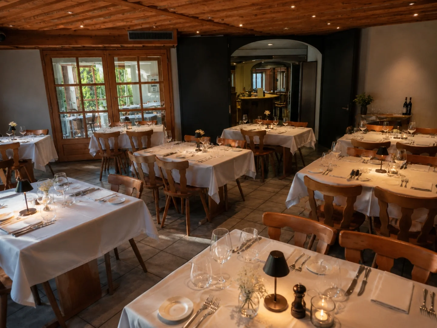 Restaurant interior at Alpine Hotel Reich